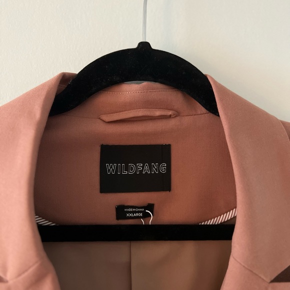 Wildfang Sleeveless Dusty Rose Pink Blazer | New Without Tags - Picture 3 of 3